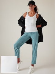 Athleta White Scoop Neck Seamless Tank Top - Image 3 of 6