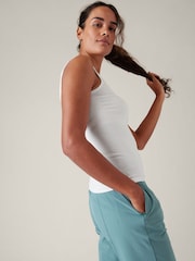 Athleta White Scoop Neck Seamless Tank Top - Image 4 of 6