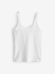 Athleta White Scoop Neck Seamless Tank Top - Image 6 of 6