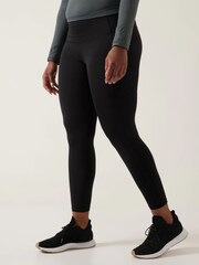 Athleta Black 7/8 Length Saluation High Waisted Pocket Leggings - Image 4 of 6