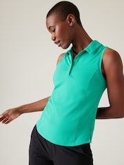Athleta Green Sleeveless Upf Polo Polo Shirt - Image 4 of 5
