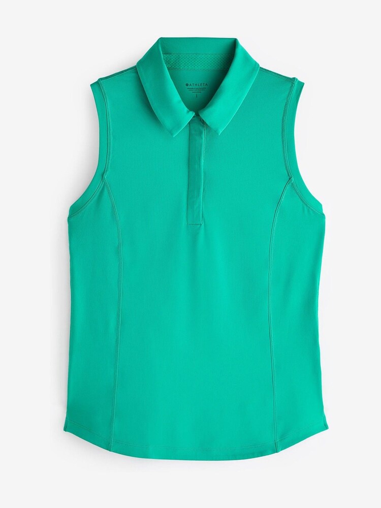 Athleta Green Sleeveless Upf Polo Polo Shirt - Image 5 of 5