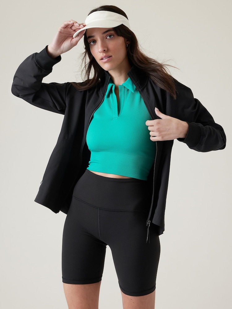 Athleta Black Advantage Zip Up Jacket - Image 1 of 4 Athleta Black Advantage Zip Up Jacket - Image 1 of 4