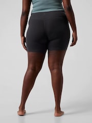 Athleta Black Long Length Salutation High Waisted Pocket Cycling Shorts - Image 2 of 6