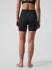 Athleta Black Long Length Salutation High Waisted Pocket Cycling Shorts - Image 4 of 6
