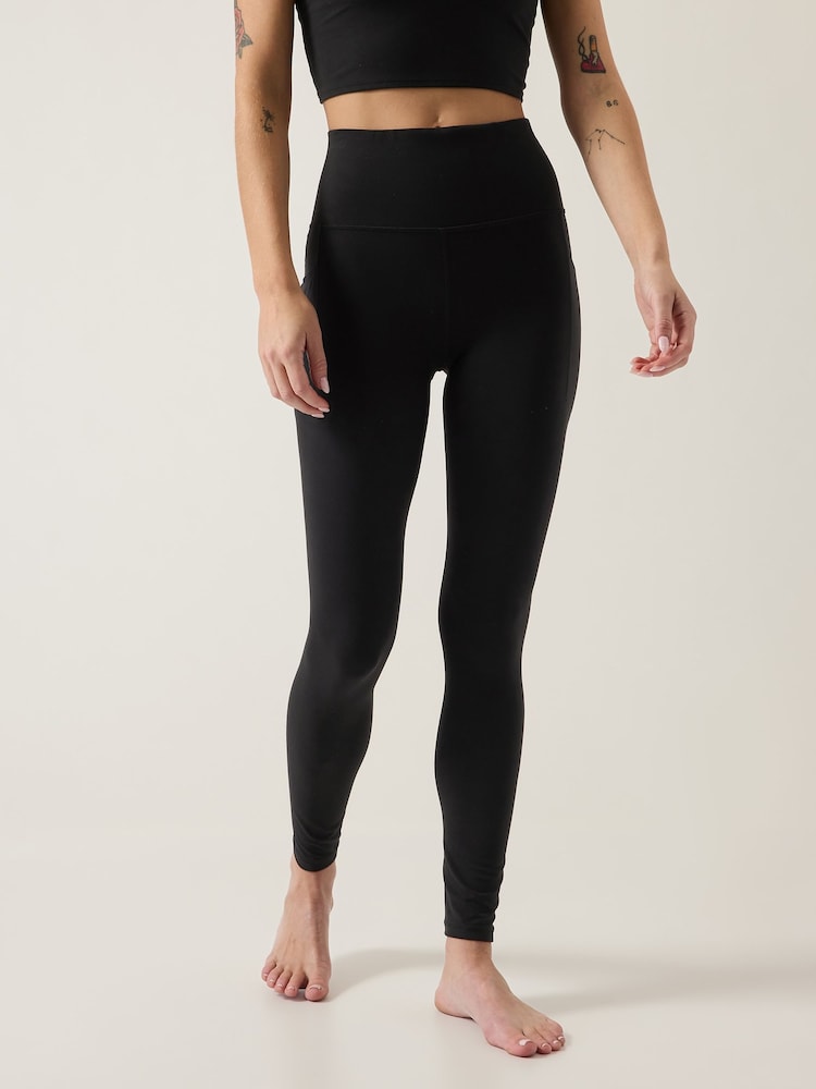 Athleta Black Full Length Salutation High Waisted Pocket Leggings - Image 1 of 5