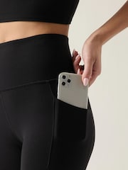 Athleta Black Full Length Salutation High Waisted Pocket Leggings - Image 4 of 5