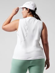 Athleta White High Neck UPF Mesh Tank - Image 4 of 7