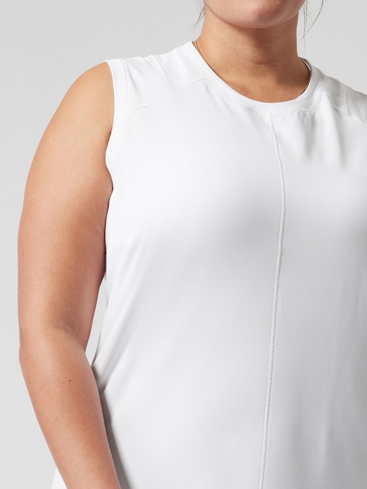 Athleta White High Neck UPF Mesh Tank - Image 7 of 7 Athleta White High Neck UPF Mesh Tank - Image 7 of 7