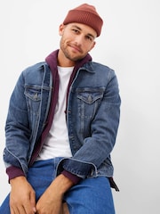 Gap Dark Blue Icon Denim Long Sleeve Jacket with Washwell - Image 1 of 3