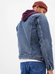 Gap Dark Blue Icon Denim Long Sleeve Jacket with Washwell - Image 2 of 3