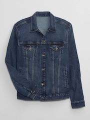 Gap Dark Blue Icon Denim Long Sleeve Jacket with Washwell - Image 3 of 3