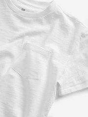 Gap White Pocket Short Sleeve Crew Neck T-Shirt (4-13yrs) - Image 3 of 3