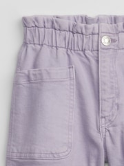 Gap Purple High Rise Paperbag Mom Denim Shorts - Image 2 of 2