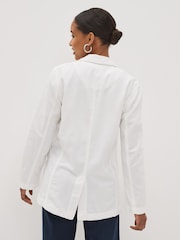 Gap White Linen Cotton Blazer - Image 2 of 4
