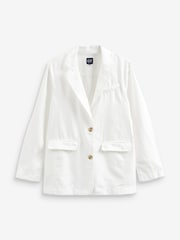 Gap White Linen Cotton Blazer - Image 4 of 4