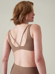 Athleta Neutral A-C Cup Strappy Back Low Impact Sports Bra - Image 5 of 6