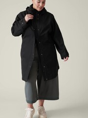 Athleta Black Waterproof Hooded Parka - Image 1 of 1