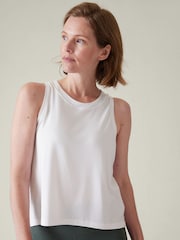 Athleta White Crew Neck Muscle Tank - Image 3 of 6