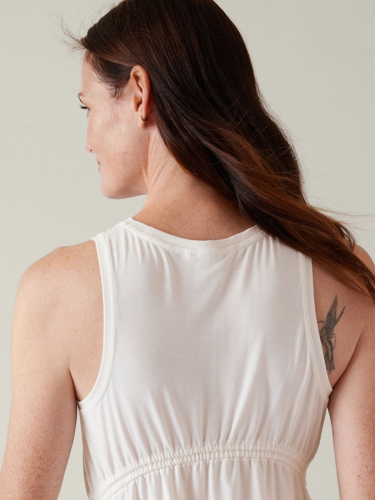 Athleta Cream Crew Neck Air Out Tank - Image 7 of 7 Athleta Cream Crew Neck Air Out Tank - Image 7 of 7