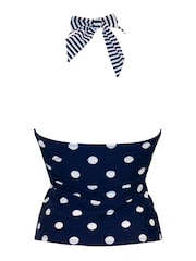 Pour Moi Blue Beach House Underwired Halter Tankini Top - Image 5 of 5