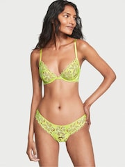 Victoria's Secret Limelight Green Floral Embroidered Demi Bra - Image 3 of 4