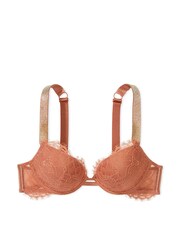Victoria's Secret Chemise Nude Lace Shine Strap Push Up Bra - Image 3 of 3