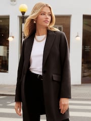 Friends Like These Black Petite Tailored Single Button Coat - Image 1 of 1
