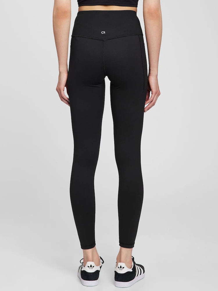 Negro - Leggings de tiro alto con diseño superelástico de Gap - Imagen 2 de 7