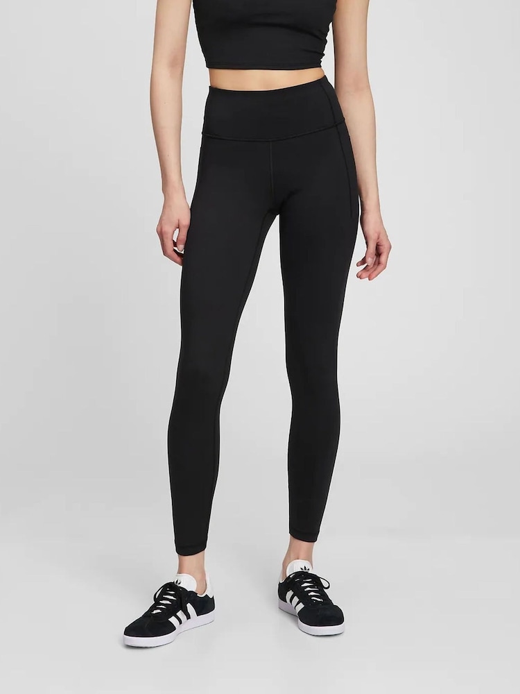 Zwart - Gap Power stretch legging met rimpeling en hoge taille - Image 3 of 7