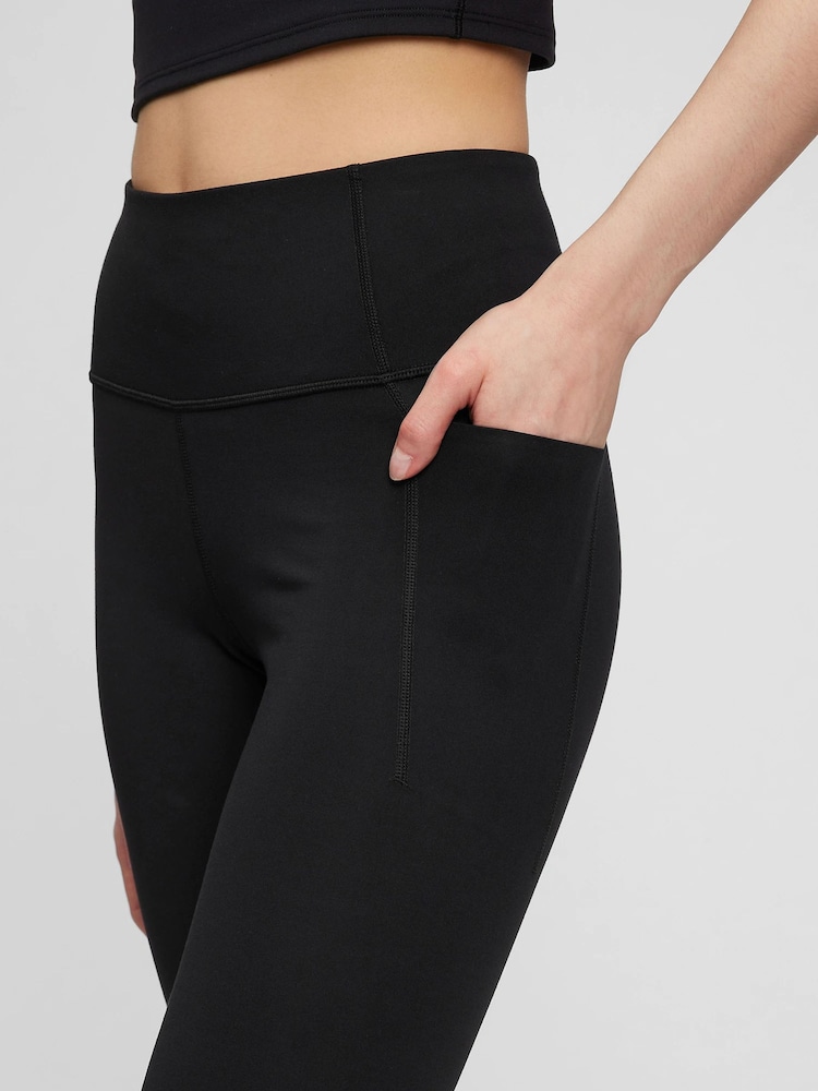 Zwart - Gap Power stretch legging met rimpeling en hoge taille - Image 4 of 7