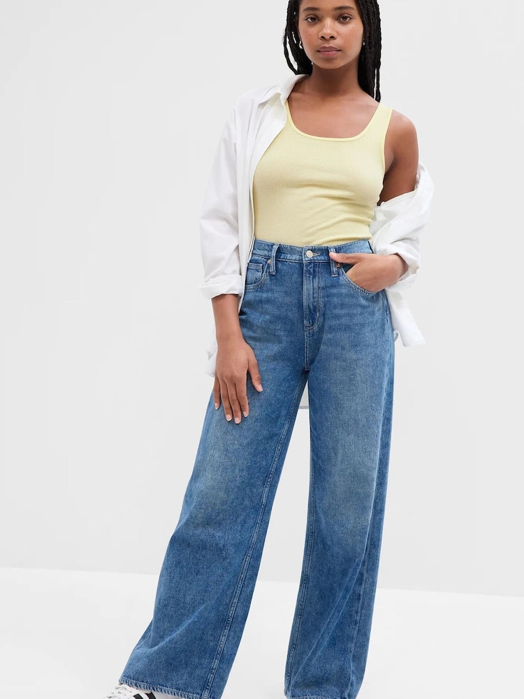 Gap Yellow Ribbed Tank Top - Image 1 of 1