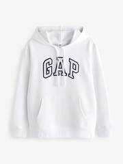Gap White Arch Logo Fleece Hoodie - Image 4 of 4
