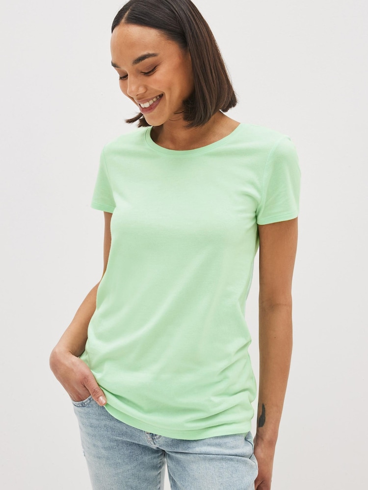 Gap Light Green Favourite Short Sleeve Crew Neck T-Shirt - Image 1 of 4 Gap Light Green Favourite Short Sleeve Crew Neck T-Shirt - Image 1 of 4