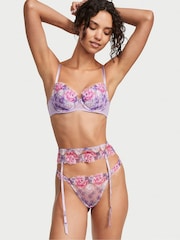 Victoria's Secret Jasmine Purple Embroidered Suspenders - Image 1 of 3