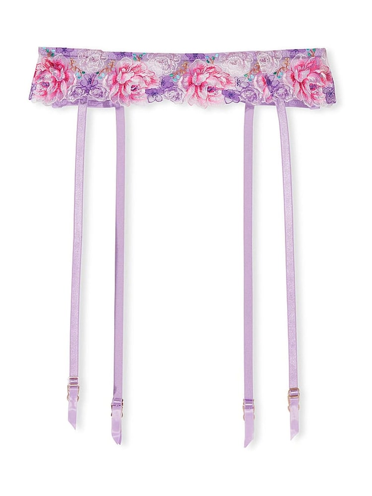 Victoria's Secret Jasmine Purple Embroidered Suspenders - Image 3 of 3