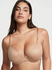 Victoria's Secret Praline Nude Lace Icon Push Up Demi Bra - Image 1 of 1