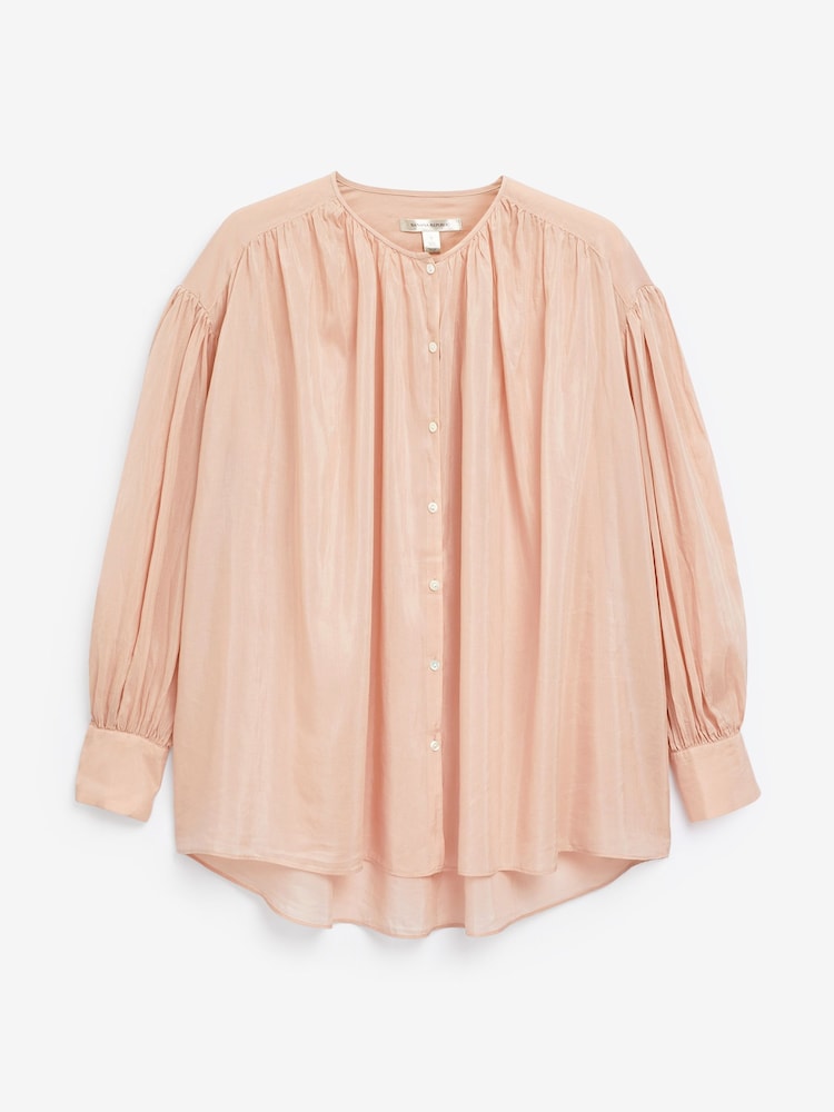Banana Republic Multi West Cotton-Silk Shirt - Image 4 of 4 Banana Republic Multi West Cotton-Silk Shirt - Image 4 of 4