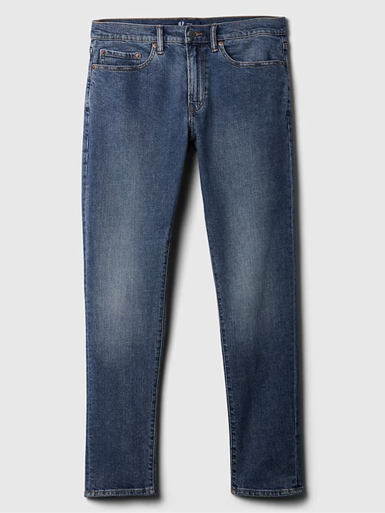 Gap Mid Blue Slim Fit Comfort Stretch Tapered Jeans - Image 5 of 7