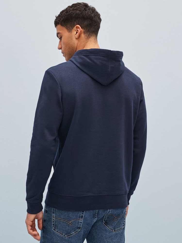 Gap Navy Blue United Kingdom Flag Logo Hoodie - Image 2 of 4