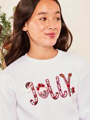 Lipsy White Christmas Sweatshirt - Image 4 of 4