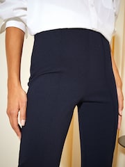 Friends Like These Navy Blue Stretch Pintuck Smart Trousers - Image 3 of 4