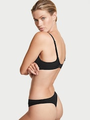 Victoria's Secret Black Thong Logo 4 Pack Knickers - Image 3 of 3