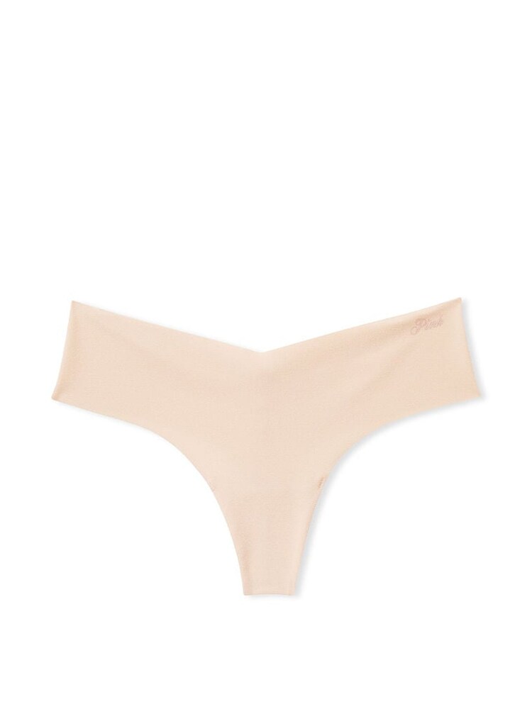 Victoria's Secret PINK Marizpan Nude No Show Thong Knickers - Image 3 of 3