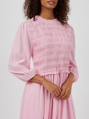 Great Plains Pink Bali Viscose Midi Dress - Image 2 of 4