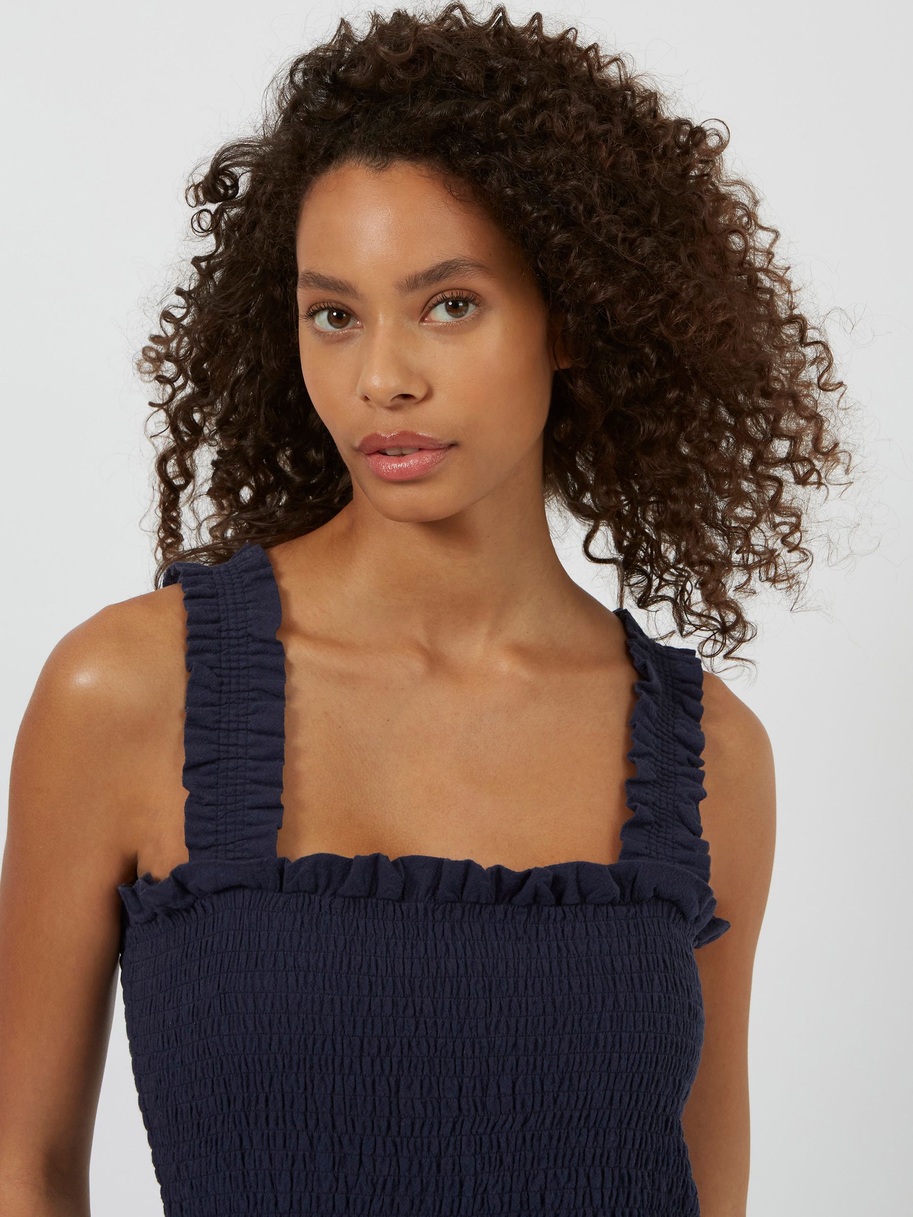 Buy Great Plains Navy Blue Crinkle Cotton Jumpsuit from Next Luxembourg