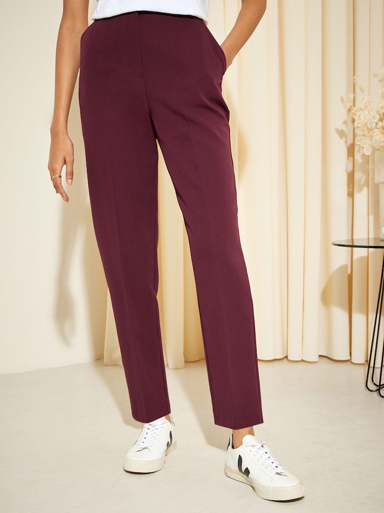Friends Like These Red Tailored Ankle Grazer Trousers - Image 1 of 4