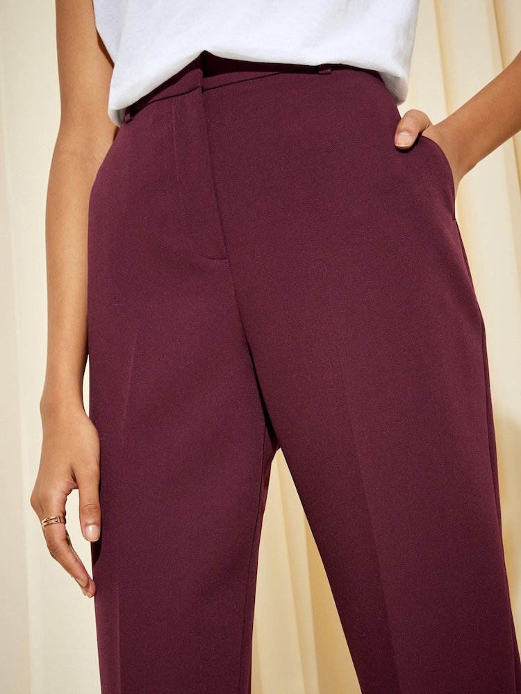 Friends Like These Red Tailored Ankle Grazer Trousers - Image 2 of 4