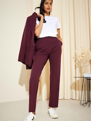 Friends Like These Red Tailored Ankle Grazer Trousers - Image 3 of 4