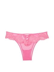 Victoria's Secret Tickled Pink Boho Floral Brazilian Embroidered Knickers - Image 3 of 3